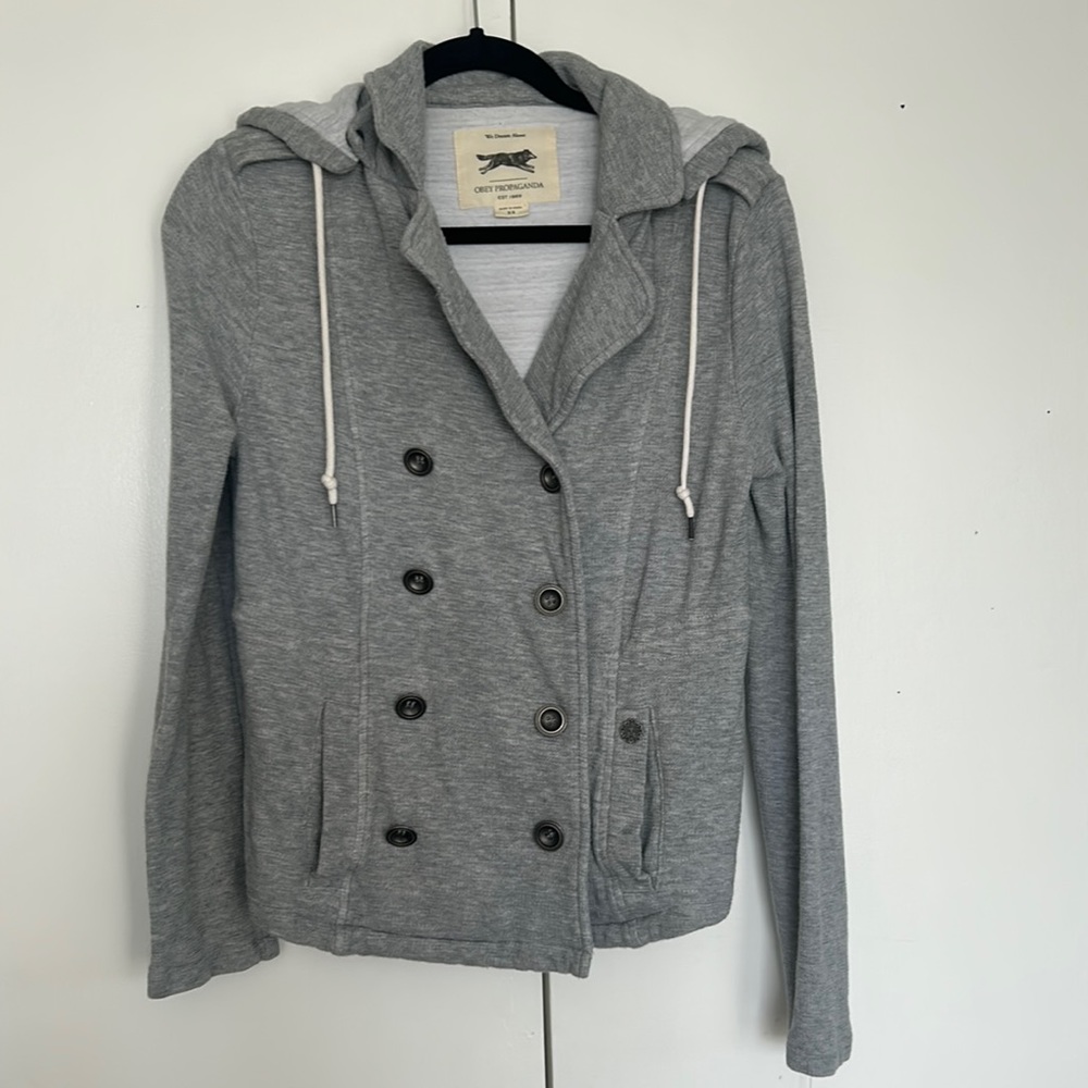 Obey grey hooded jacket